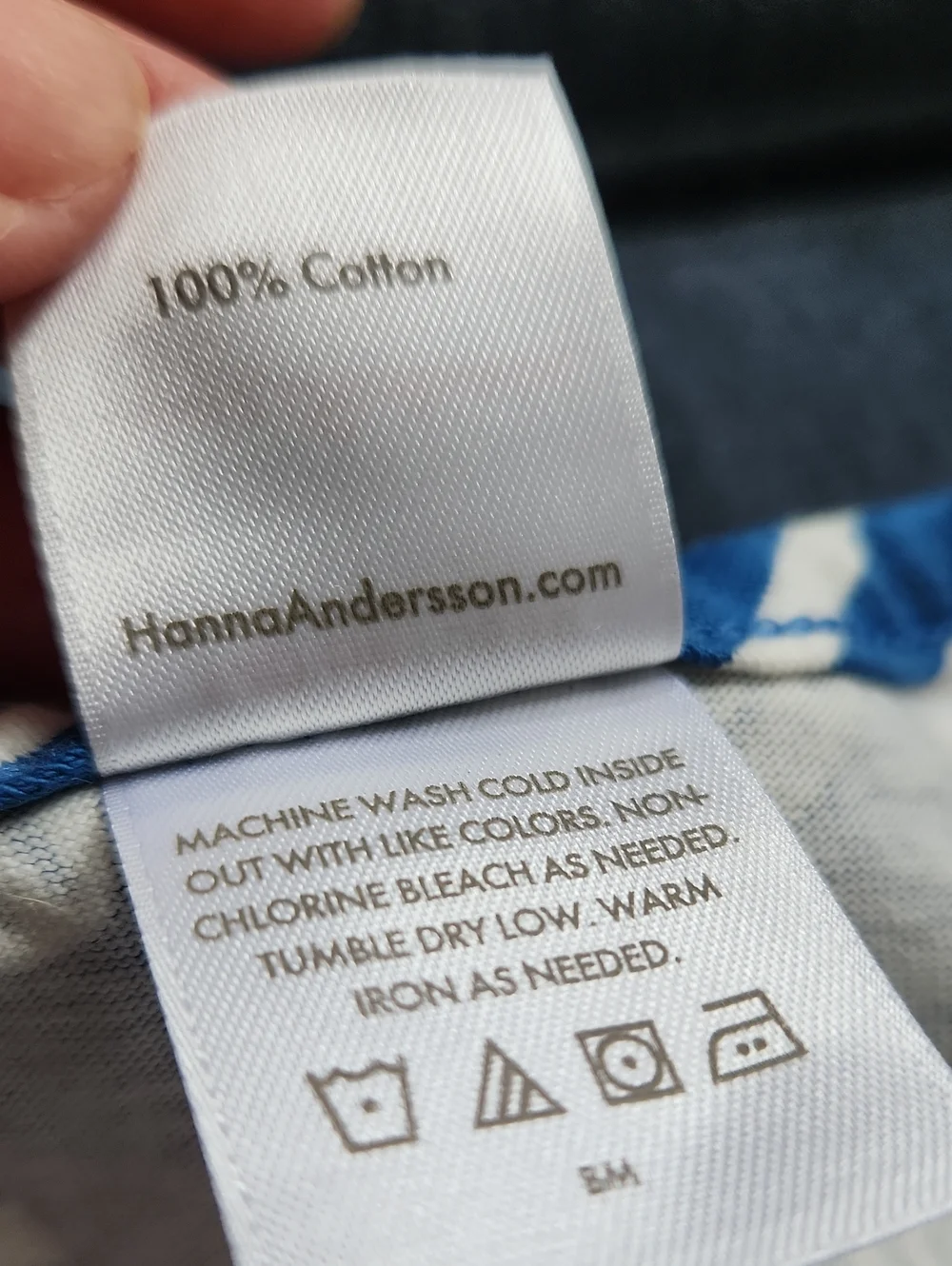 Hanna Andersson Cotton Jersey Daisy Floral And Blue White Stipe Girls Dress 10y
